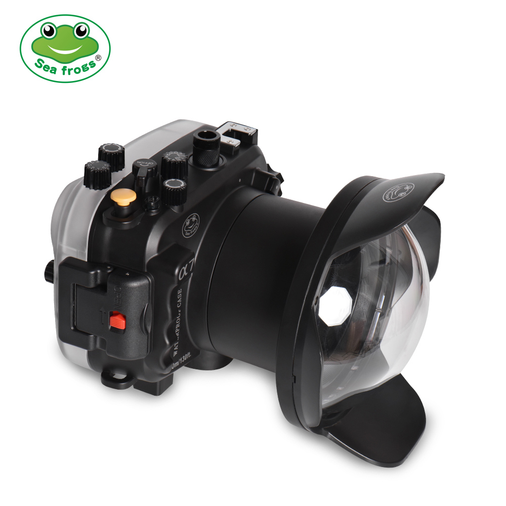 Sea Frogs 40M/130FT Underwater Camera Housing For Sony A7 With Standard Dome Port (16-35mm)