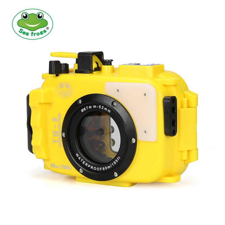 [未审核]Sea Frogs 60m/195ft Underwater Camera Housing for Olympus TG-5(Yellow)