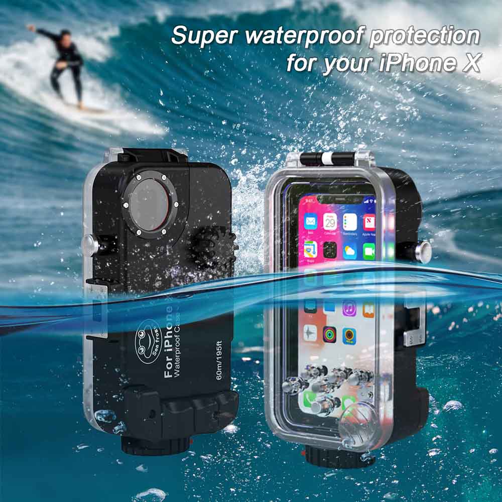 iPhone X 60m/195ft SeaFrogs Underwater Mobile Phone Case