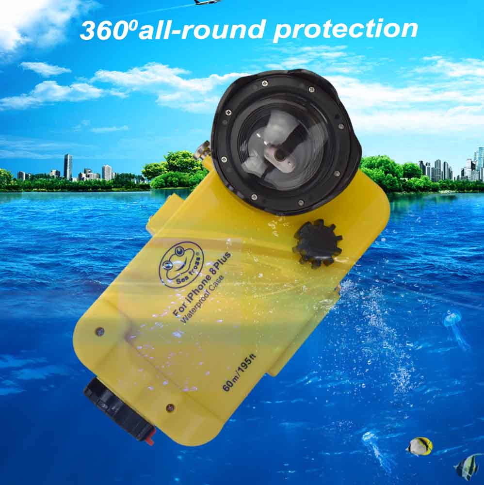 60m/195ft SeaFrogs Underwater Case 5.5 inch For iPhone 6 & 7 & 8 Plus