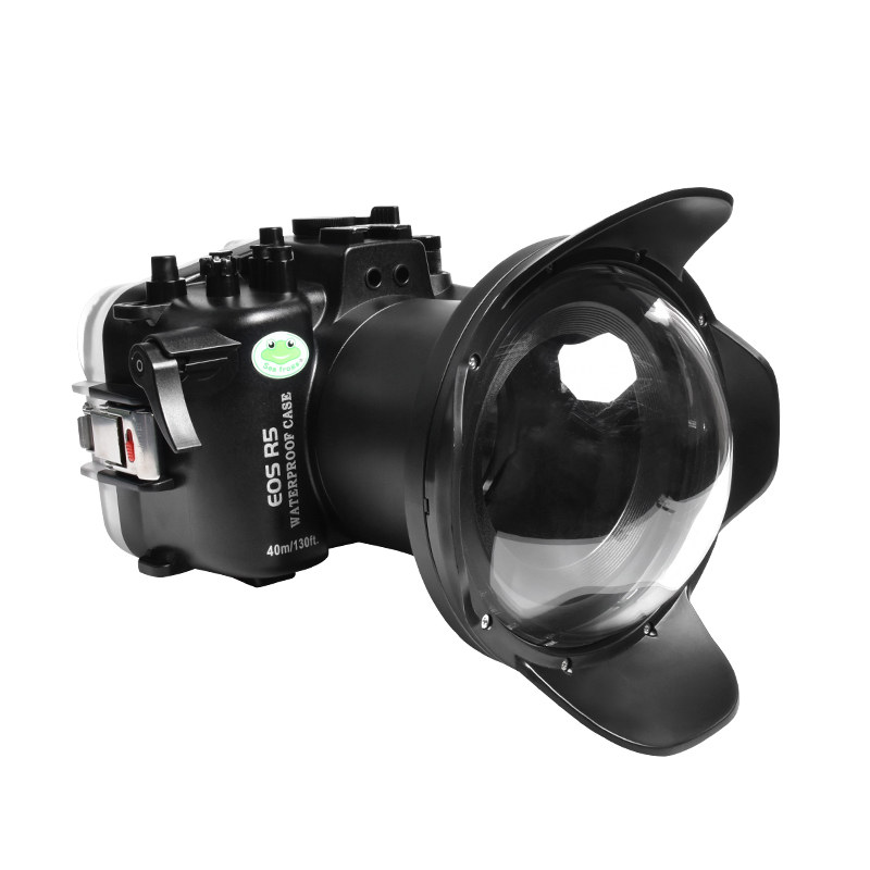 Sea Frogs 40M/130FT Underwater Housing For Canon EOS R5 With Dome Port