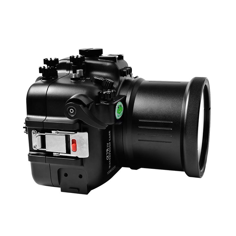 100M/325FT Aluminum Alloy Underwater Camera Housing For Sony A7R IV (ILCE-7RM4A) With Standard Port (28-70mm)