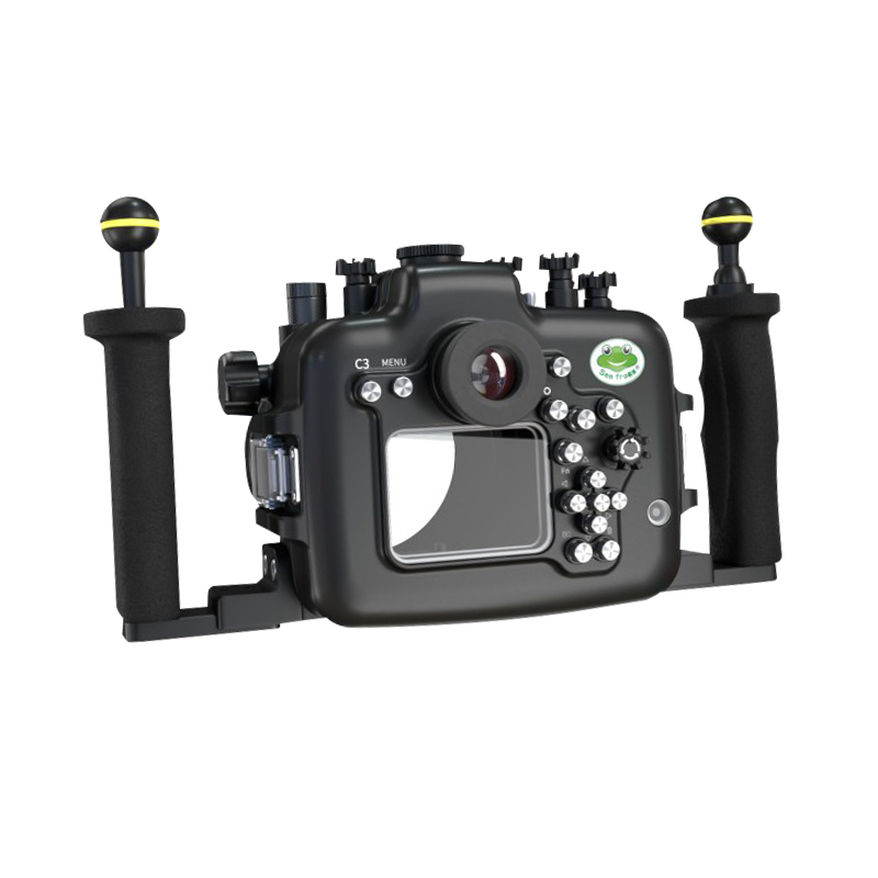 100M/325FT Aluminum Alloy Underwater Camera Housing For Sony A7R III With Standard Port (28-70mm)