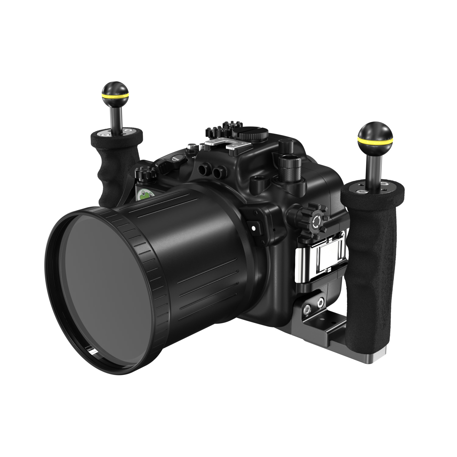 100M/325FT Aluminum Alloy Underwater Camera Housing For Sony A7S III With Long Port (90mm)