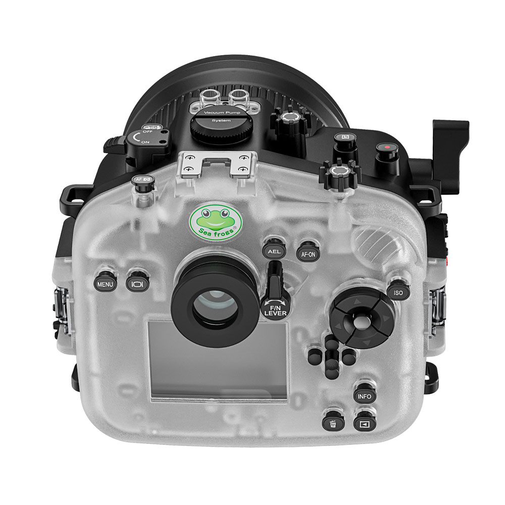 Sea Frogs 40M/130FT Underwater Camera Housing For Olympus OM-1 with FL1855 Flat Port