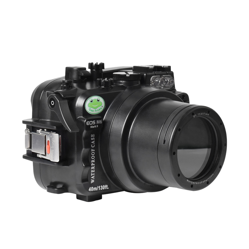 Sea Frogs 40M/130FT camera waterproof case for Canon EOS-M6 II (FL60)