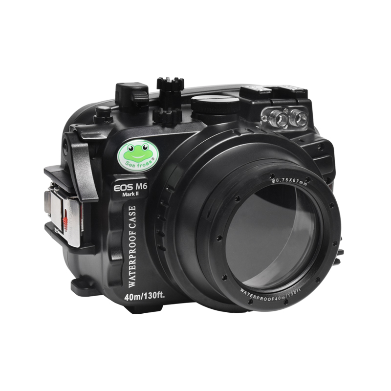 Sea Frogs 40M/130FT camera waterproof case for Canon EOS-M6 II (FL28)